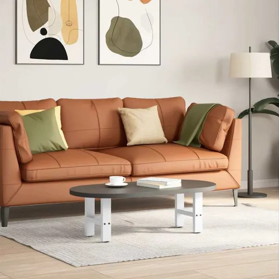 vidaXL sofabordsben hvide 2 stk. 40x(30-31) cm stål