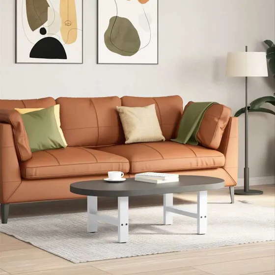 vidaXL sofabordsben hvid 2 stk. 50x(30-31) cm stål