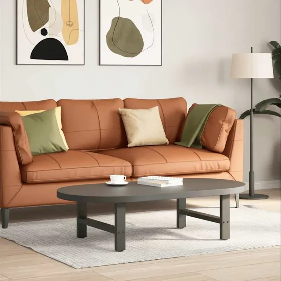 vidaXL sofabordsben antracit 2 stk. 70 x (30-31) cm stål