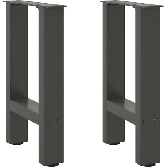 vidaXL sofabordsben antracit 2 stk. 28 x (42-43) cm stål