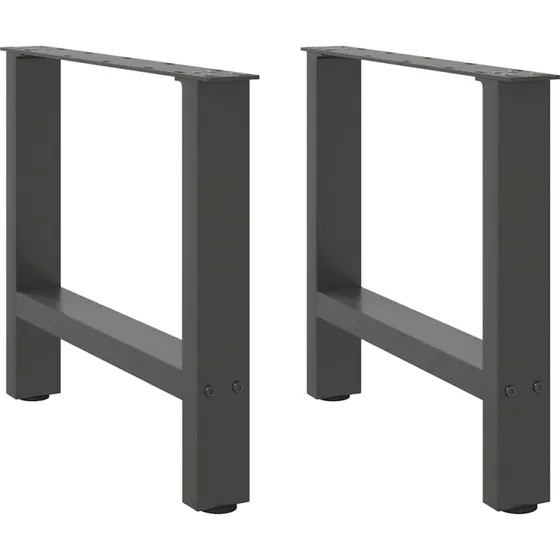 vidaXL sofabordsben antracit 2 stk. 60 x (42-43) cm stål