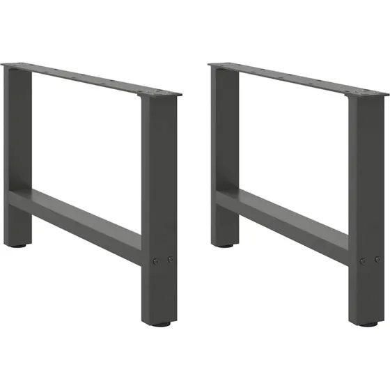 vidaXL sofabordsben antracit 2 stk. 70 x (42-43) cm stål