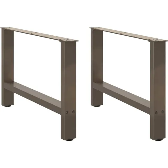 vidaXL sofabordsben naturstål 2 stk. 70x(42-43) cm