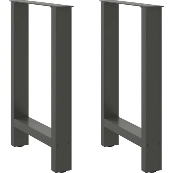 vidaXL spisebordsben antracit 2 stk. 50x(72-73) cm stål