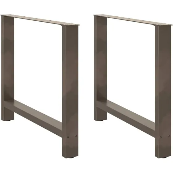 vidaXL Spisebordsben Naturstål 2 stk. 90x(72-73) cm