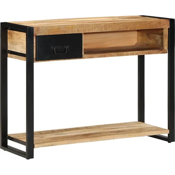 Mangotræ Konsolbord 100x35x75 cm – Rustik, Massivt Træ