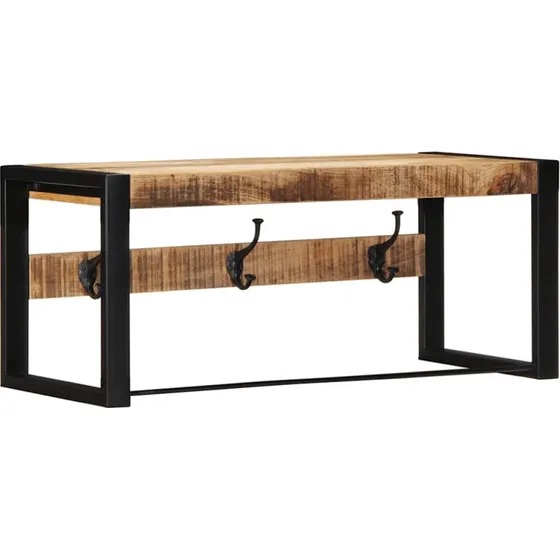 vidaXL Knagerække 80x35x35 cm i massivt ru mangotræ