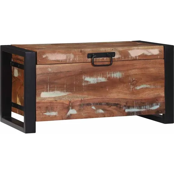 vidaXL Opbevaringskiste 60x30x30 cm Brun Massivt Genbrugstræ