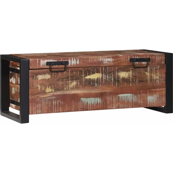 vidaXL Opbevaringskiste 80x30x30 cm Brun Massivt Genbrugstræ