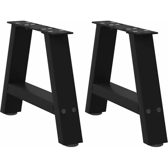 vidaXL Sofabordsben A-formet 2 stk. sort 30x(30-31) cm stål