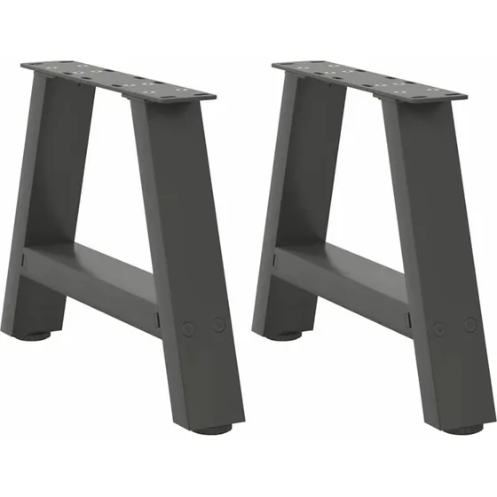 vidaXL sofabordsben A-formet 2 stk. antracit 40x(30-31) cm stål