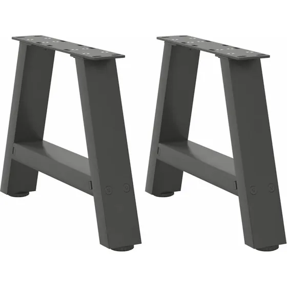 vidaXL sofabordsben A-formet 2 stk. antracit 50x(30-31) cm stål