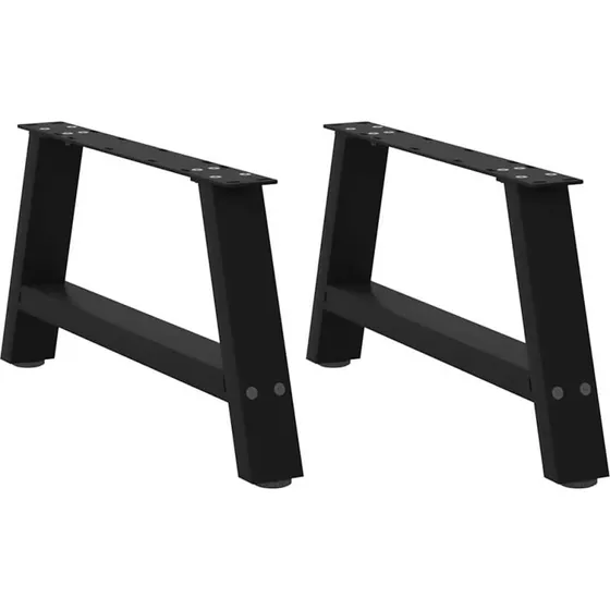 vidaXL sofabordsben A-formet 2 stk. sort 60 x (30-31) cm stål