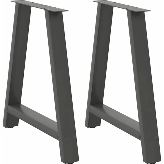 vidaXL A-Formet Spisebordsben 2 stk. Antracit 70 x (72-73) cm Stål