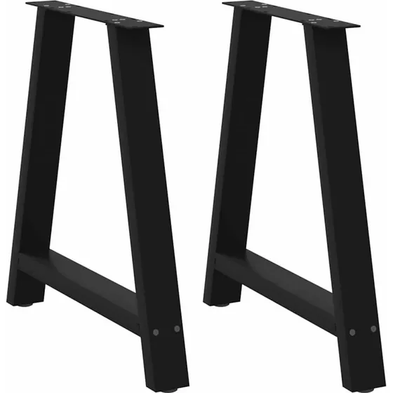 vidaXL spisebordsben A-formet 2 stk. sort 80x(72-73) cm stål