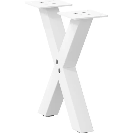 vidaXL X-formet sofabordsben 2 stk. hvid 37x(30-31) cm stål