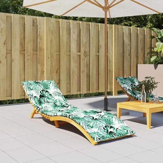 vidaXL Lounger Pude Blad Bladmønster 200 x 70 x 3 cm