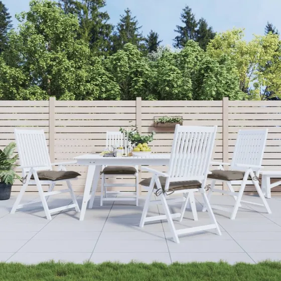vidaXL Stolehynder 4 stk. 40x40x7 cm gråbrun Oxfordstof