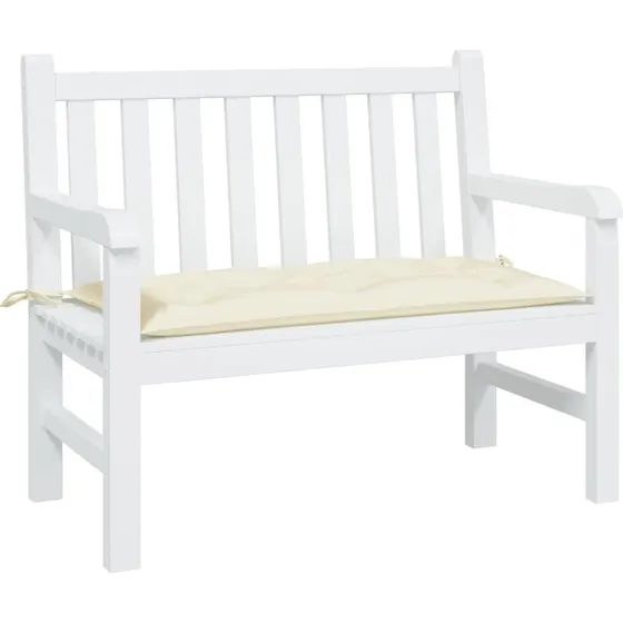 vidaXL Hynde til havebænk 100x50x7 cm, cremefarvet
