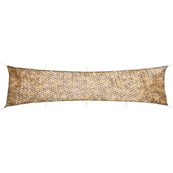 vidaXL Camouflagenet 809x207 cm sandfarvet med opbevaringspose