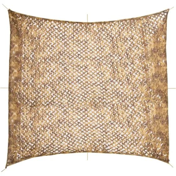 vidaXL Camouflagenet 416x402 cm sandfarvet med opbevaringspose