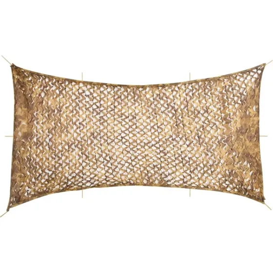 vidaXL Camouflagenet 708x423 cm sandfarvet med opbevaringspose