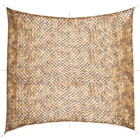 vidaXL Camouflagenet 521x493 cm sandfarvet med opbevaringspose