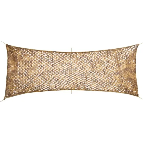 vidaXL Camouflagenet 525x205 cm sandfarvet med opbevaringspose
