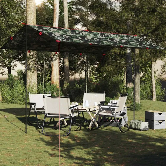 vidaXL tarp 406x306 cm vandtæt camouflage