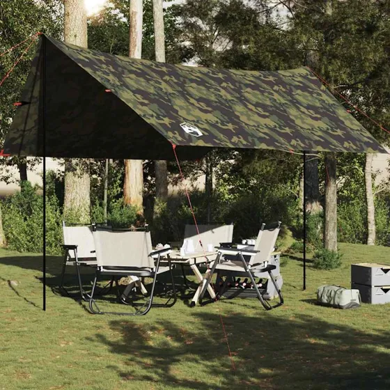 vidaXL Tarp 462x306x211 cm vandtæt camouflage