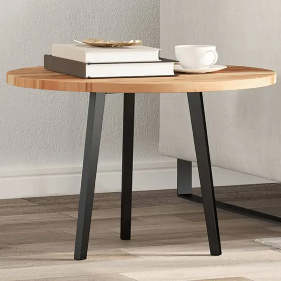 vidaXL Rund bordplade 80x2 cm i massivt akacietræ