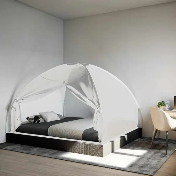 vidaXL Myggenet med døre 200x180x135 cm hvid