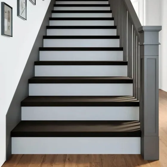 vidaXL trappemåtter 12 stk. mørkebrun 100x30x2 cm massivt egetræ