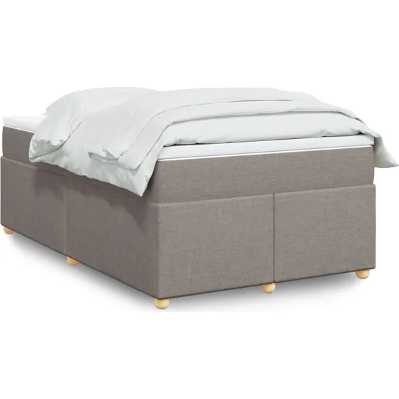 vidaXL Kontinentalseng 120x190 cm med gråbrun stofmadras
