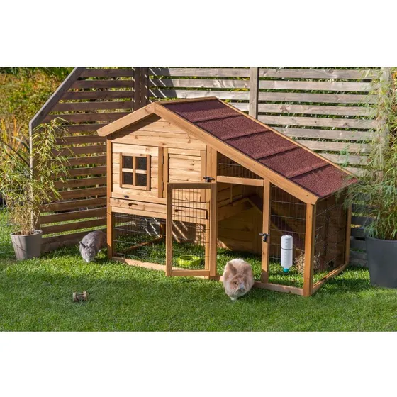 Trixie Natura kaninbur med løbegård 151 x 80 x 107 cm