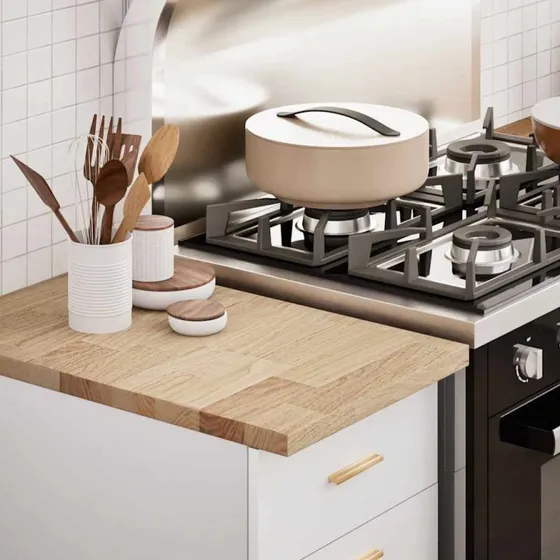 vidaXL Køkkenbordplade 40x63,5x2,7 cm massivt egetræ rektangulær