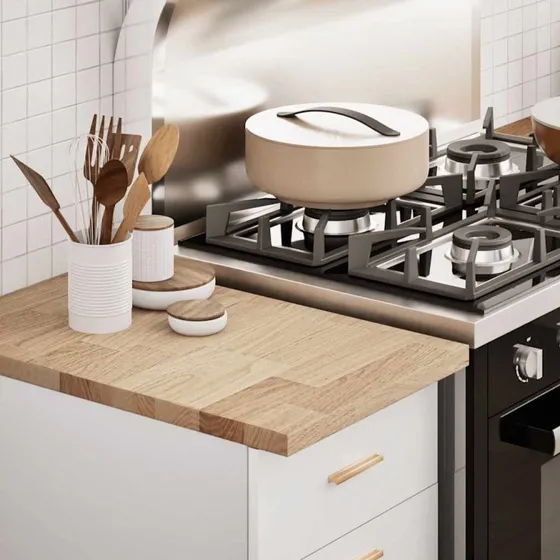Bosch Køkkenbordplade Massivt Egetræ 60 x 63,5 x 2,7 cm