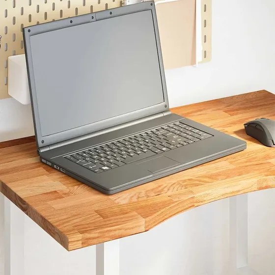 vidaXL bordplade 80x50x2,5 cm massivt egetræ lysebrun