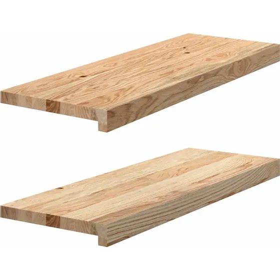 vidaXL Vindueskarme 2 stk 70x30x2 cm ubehandlet massivt egetræ