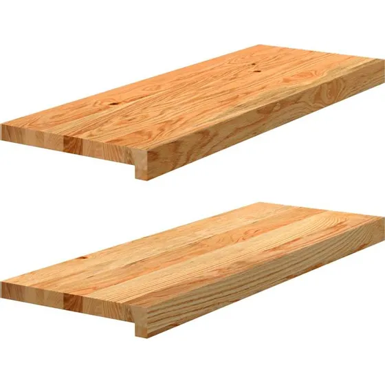 vidaXL Vindueskarme 2 stk lysebrun 70x25x2 cm massivt egetræ
