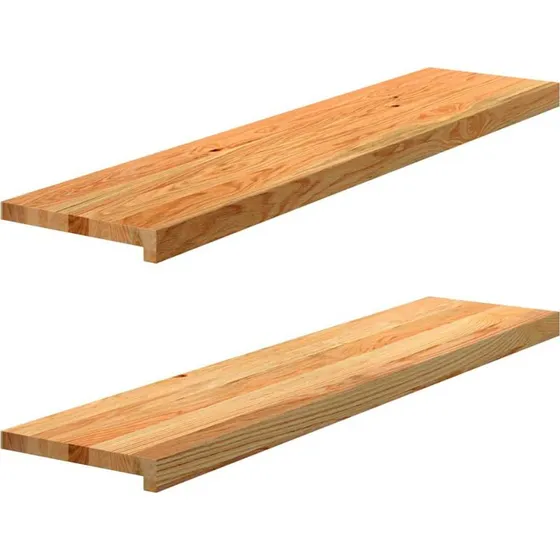 vidaXL Vindueskarme 2 stk lysebrun 110x25x2 cm massivt egetræ