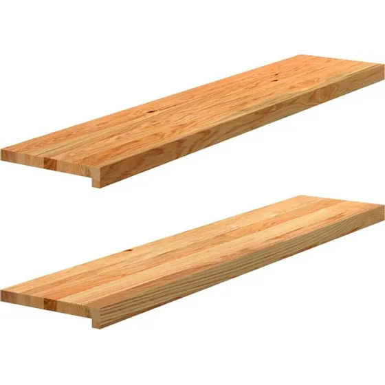 vidaXL Vindueskarme 2 stk lysebrun 120x25x2 cm massivt egetræ