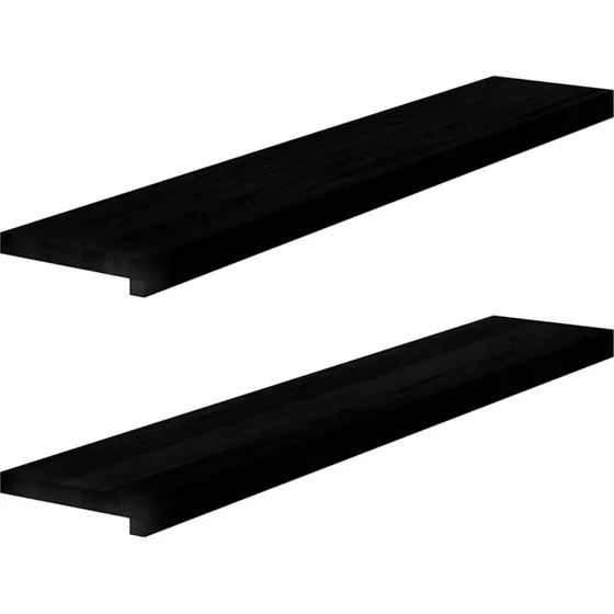 vidaXL Vindueskarme 2 stk mørkebrun 110x20x2 cm massivt egetræ