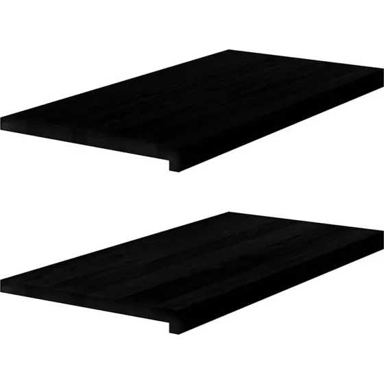vidaXL Vindueskarme 2 stk mørkebrun 80x40x2 cm massivt egetræ