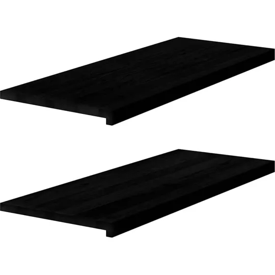 vidaXL Vindueskarme 2 stk mørkebrun 100x40x2 cm massivt egetræ