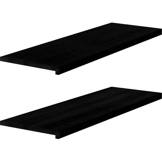 vidaXL Vindueskarme 2 stk mørkebrun 120x40x2 cm massivt egetræ