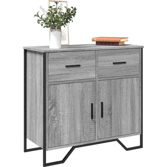 vidaXL Skænk 79,5x35,5x74,5 cm Konstrueret Træ Grå Sonoma-Ege