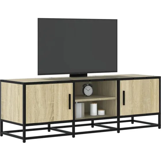 vidaXL tv-bord 120x35x41 cm konstrueret træ og metal Sonoma-eg