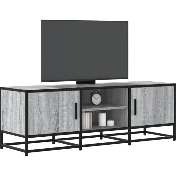 vidaXL tv-bord 120x35x41 cm konstrueret træ og metal grå sonoma-eg