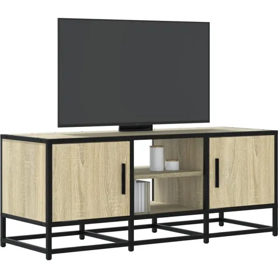 Trendy Tv-Bord 100x35x41 cm Konstrueret Træ & Metal Brun
